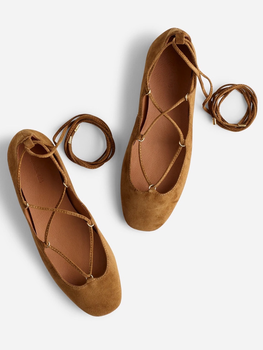Madewell The Greta Lace-Up Ballet Flat, NWT
